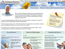 Tablet Screenshot of continuousrenewal.com